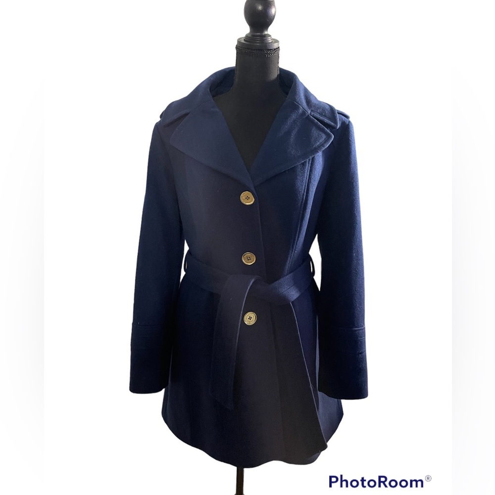 Michael Kors belted pea coat, fully lined, wide & notched collar